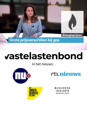 Onderzoek energiemarkt Vastelastenbond heeft vaak de nieuwskoppen behaald. Publicaties zijn op onder meer Nu.nl, RTL Nieuws en Business Insider Nederland verschenen. 