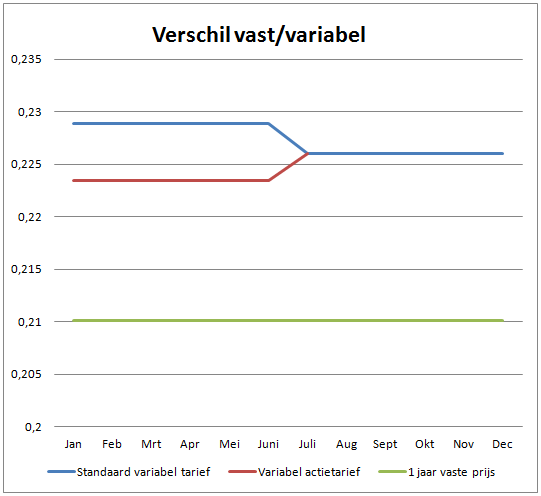 verschil vast of variabel energietarief